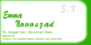 emma novoszad business card